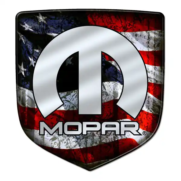 Mopar Flag Ram Shield Badges