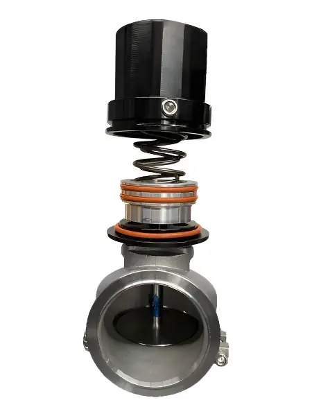 Granatelli 50mm 14PSI Piston Actuated Wastegate - Black Anodized