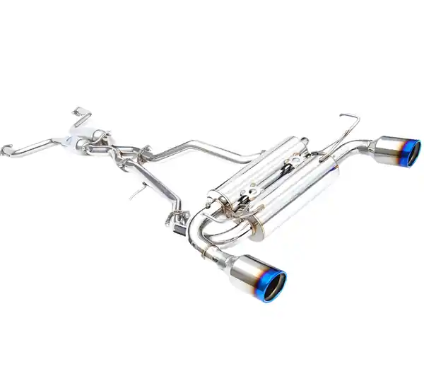 Invidia 2017+ Infiniti Q60 3.0 TT Silver Sport/Red Sport Gemini Rolled Titanium Tip Cat-back Exhaust