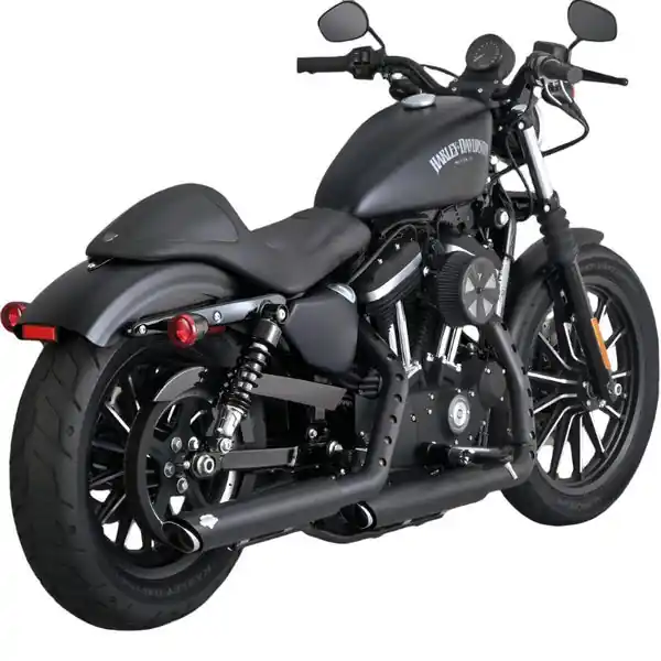 Vance & Hines HD Sportster 14-22 Twin Slash 3In PCX Slip-On Exhaust