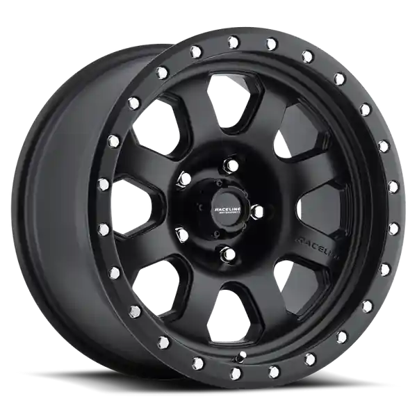 Raceline 928B Monster 17x9in / 5x127 BP / -12mm Offset / 83.82mm Bore - Satin Black Wheel