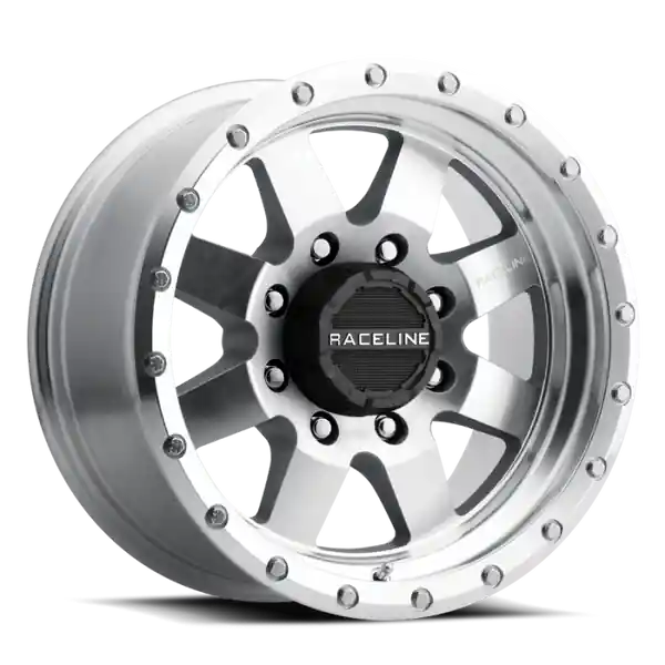 Raceline 935MC Defender 17x9in / 6x139.7 BP / 0mm Offset / 107.95mm Bore - Machined Wheel