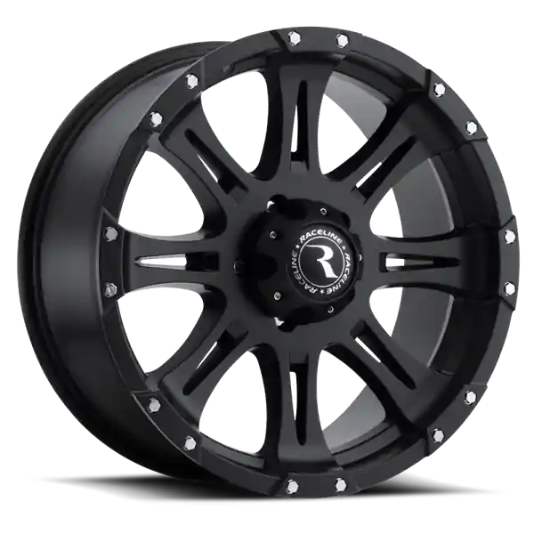 Raceline 981 Raptor 17x9in / 6x139.7 BP / 0mm Offset / 106.1mm Bore - Satin Black Wheel