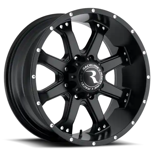 Raceline 991B Assault 17x9in / 6x139.7 BP / 0mm Offset / 106.1mm Bore - Satin Black Wheel