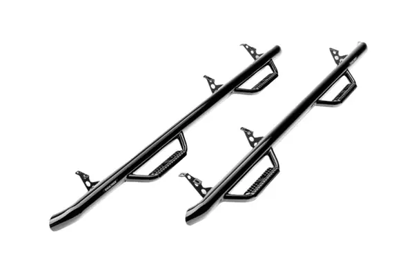N-Fab Nerf Step 07-17 Toyota Tundra CrewMax 5.6ft Bed - Gloss Black - W2W - 3in