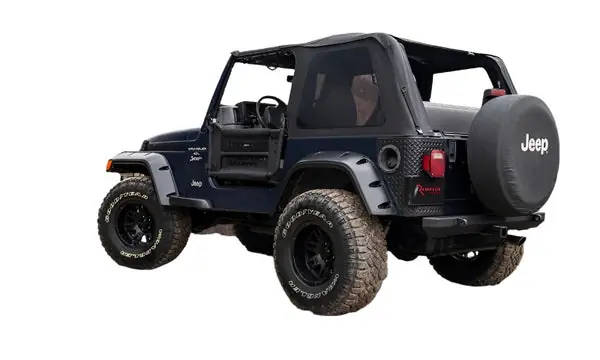 Rampage 97-06 Jeep Wrangler TJ Frameless Trail Soft Top Kit - Black Diamond