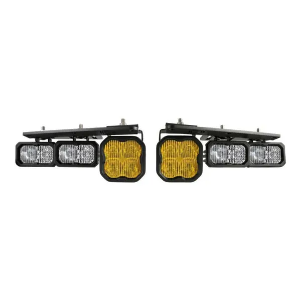Diode Dynamics 2021 Ford Bronco Stage Series Fog Pocket Kit - Yellow Pro