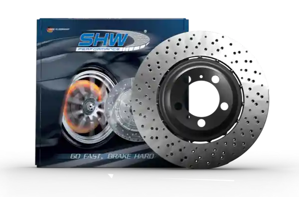 SHW 10-11 Porsche 911 GT3 3.8L w/o Ceramic Brake Right Front Drill-Dimp LW Brake Rotor (99735141091)
