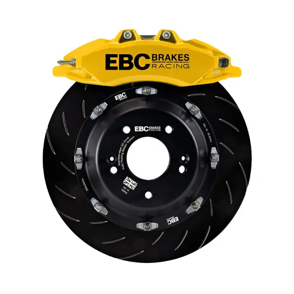 EBC Racing 17-21 Honda Civic Type-R (FK8) Yellow Apollo-6 Calipers 380mm Rotors Front Big Brake Kit