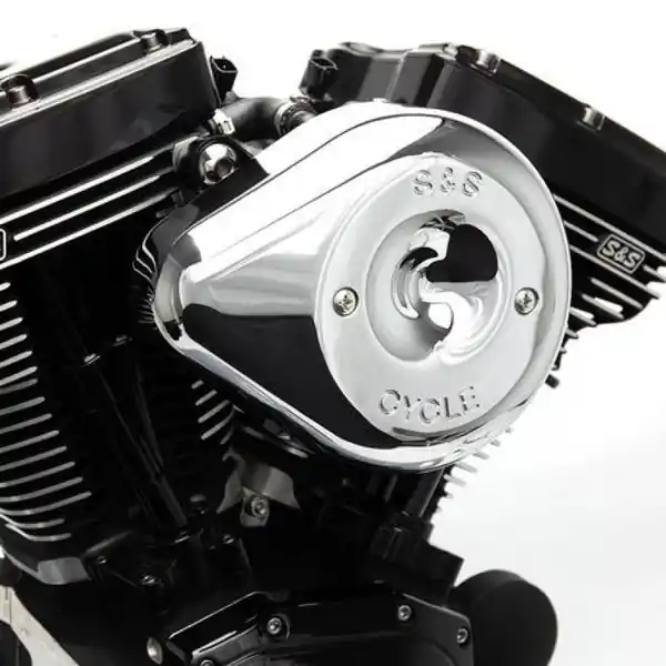 S&S Cycle 2017+ M8 Models Stealth Air Cleaner Kit w/ Chrome Teardrop Cover