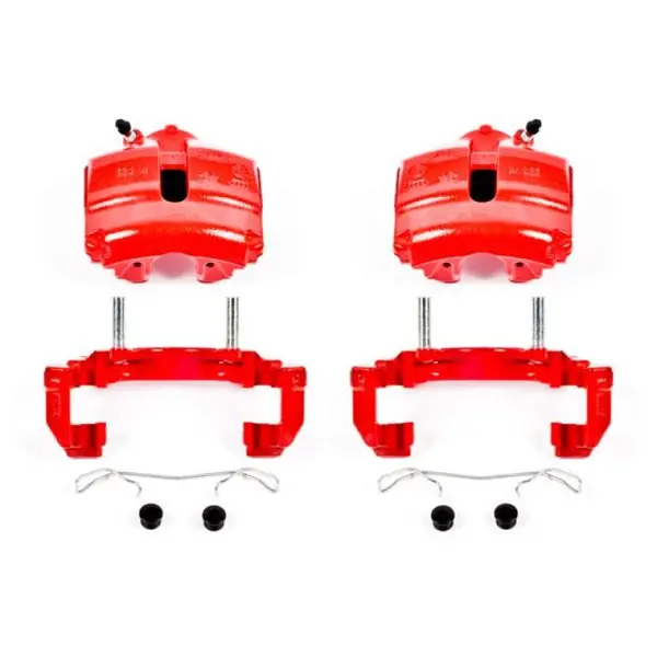 Power Stop 08-09 Audi TT Front Red Calipers w/Brackets - Pair
