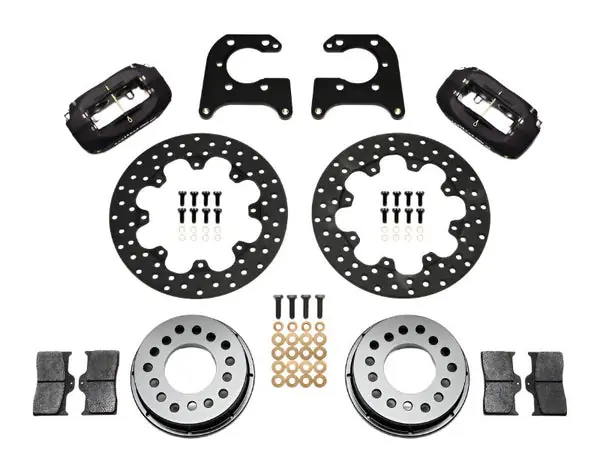 Wilwood Forged Dynalite Rear Drag Kit Drilled Rotor Big Ford 2.36in Offset