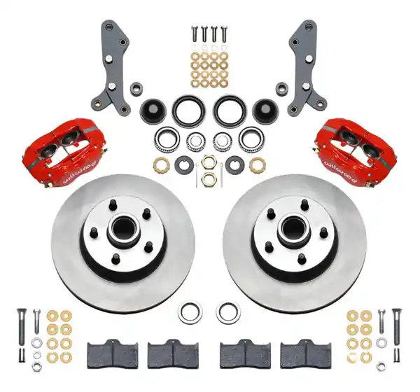 Wilwood Forged Dynalite-M Front Kit 11.30in 1 PC Rotor&Hub Red 60-68 Ford / Mercury Full Size