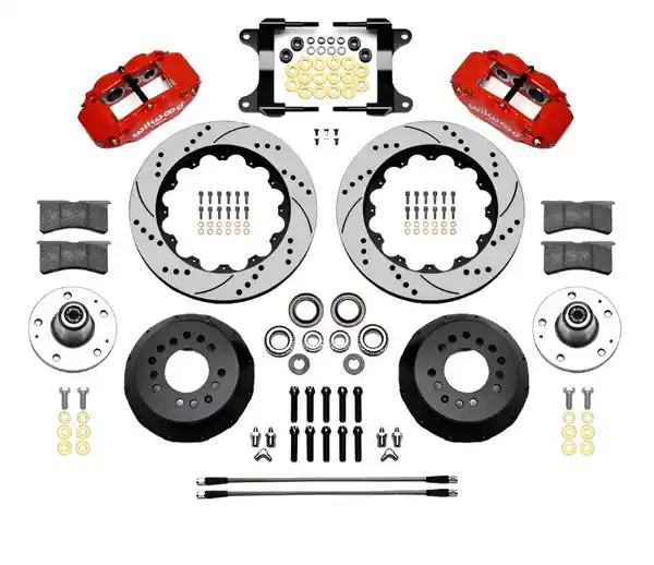 Wilwood Narrow Superlite 6R Front Hub Kit 14.00in Drill Red 82-92 Camaro//Firebird