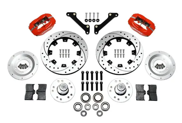 Wilwood Forged Dynalite Front Kit 12.19in Drilled Red 70-78 Camaro