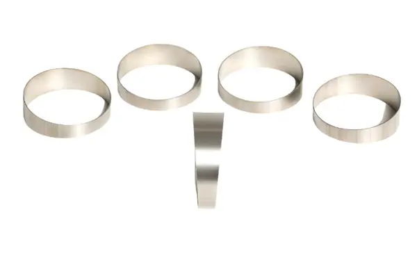 Ticon Industries 6in 45 Degree 1D/6in CLR Tight Radius 1mm Wall Titanium Pie Cuts - 5pk