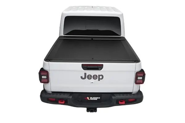 Rugged Ridge Armis Retractable Locking Bed Cover w/o Trail Rails 20-21 Jeep Gladiator JT