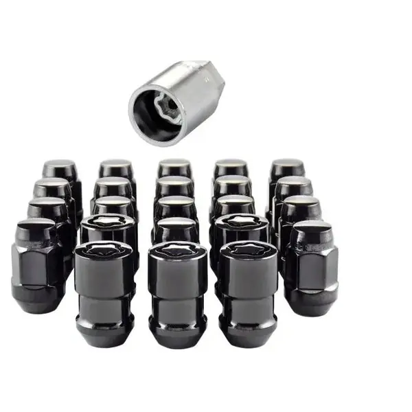 McGard Jeep Wrangler Install Kit (Cone Seat Bulge) 1/2-20 / 3/4 Hex / (18 Lug Nuts / 5 Locks) - Blk