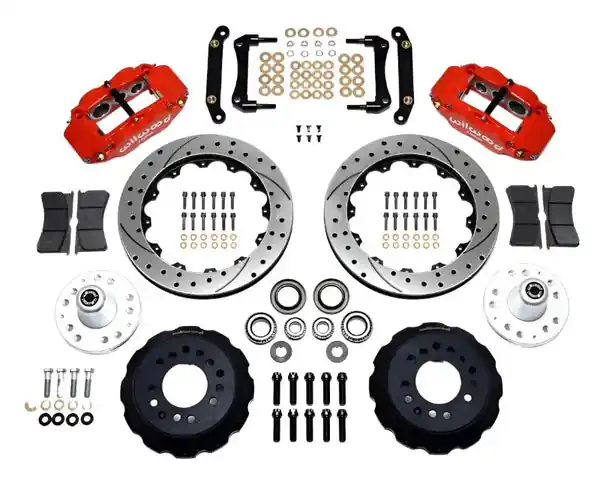 Wilwood Narrow Superlite 6R Front Hub Kit 12.88in Drill Red 70-78 Camaro (*Line Kit Needed*)