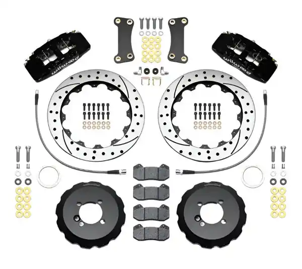 Wilwood Dynapro 6 Front Hat Kit 12.88in Drilled 2002-Up Mini Cooper w/ Lines