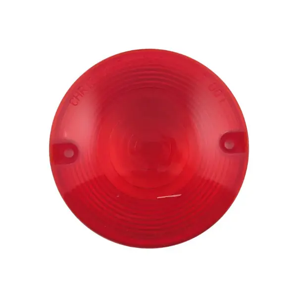 Letric Lighting Red Flat Lens Style Turn Signal Lenses 3In