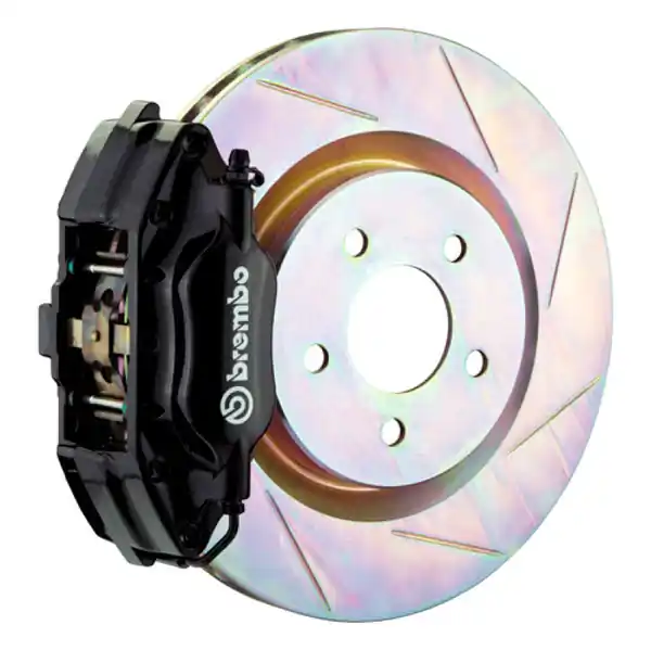 Brembo 94-04 Mustang (SN95) Front GT BBK 4 Piston Cast 2pc 330x28 1pc Rotor Slotted Type-1-Black