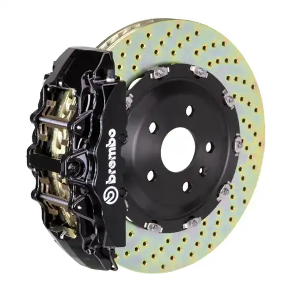 Brembo 00-06 X5 (E53) Front GT BBK 8 Piston Cast 380x34 2pc Rotor Drilled-Black