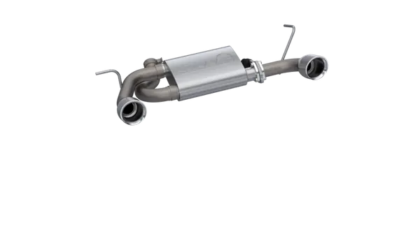QTP 07-18 Jeep Wrangler 3.6L/3.8L 304SS Screamer Axle Back Exhaust w/4in Tips