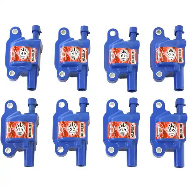 Granatelli 05-17 GM LS1/LS2/LS3/LS4/LS5/LS6/LS7/LS9/LSA Malevolent Coil Packs - Blue (Set of 8)