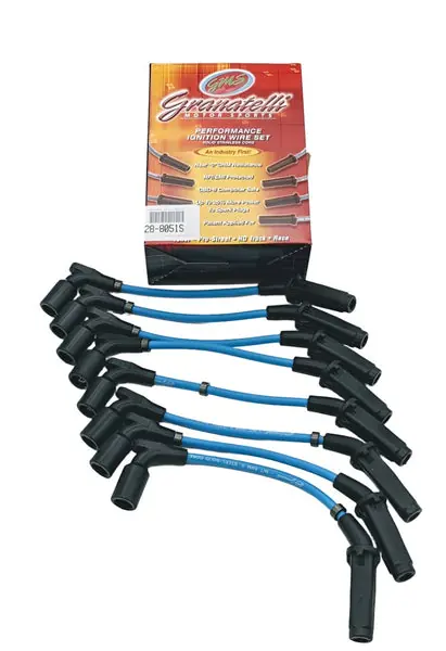Granatelli 20-23 GM LT2 6.2L Straight Boot Hi-Perf Coil-Near-Plug Ignition Wire Connector Kit - Blue