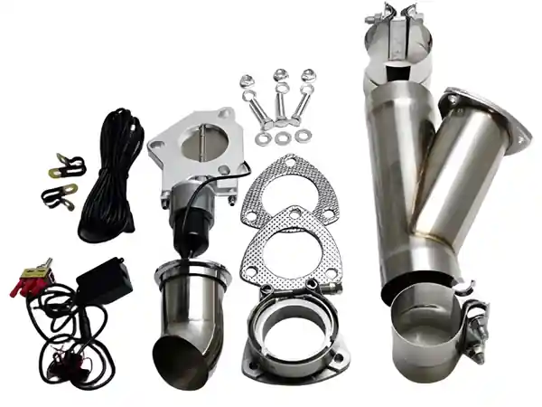 Granatelli 4.0in Aluminized Mild Steel Electronic Exhaust Cutout w/Slip Fit & Band Clamps