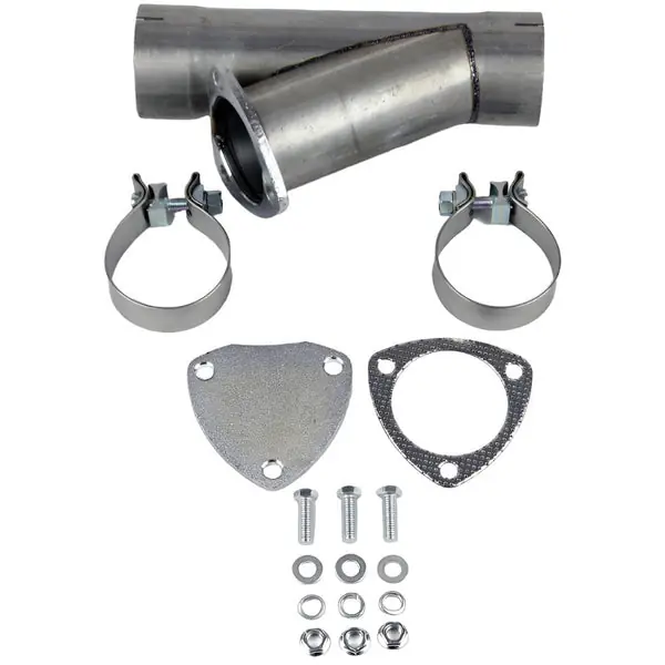 Granatelli 3.0in Aluminized Mild Steel Manual Exhaust Cutout w/Slip Fit/Band Clamp