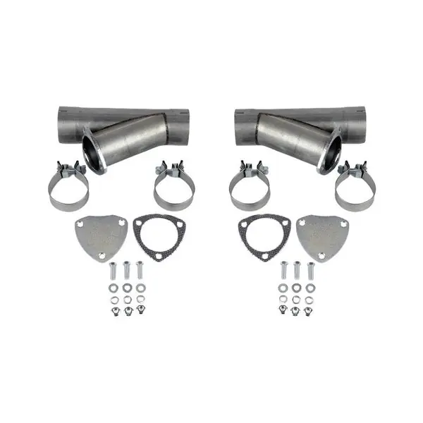 Granatelli 4.0in Aluminized Mild Steel Manual Dual Exhaust Cutout w/Slip Fit & Band Clamps