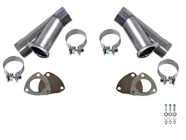 Granatelli 3.0in Stainless Steel Manual Dual Exhaust Cutout Kit w/Slip Fit & Band Clamp