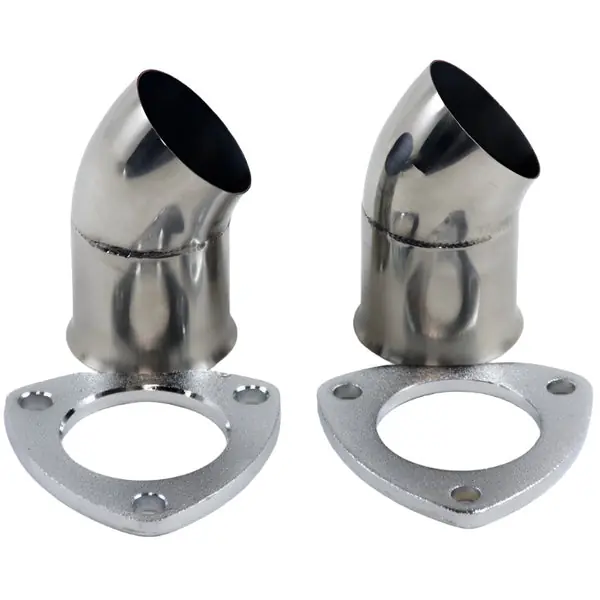 Granatelli 3.0in 304SS Turn Down w/3-Bolt Flange & Gaskets (Pair)