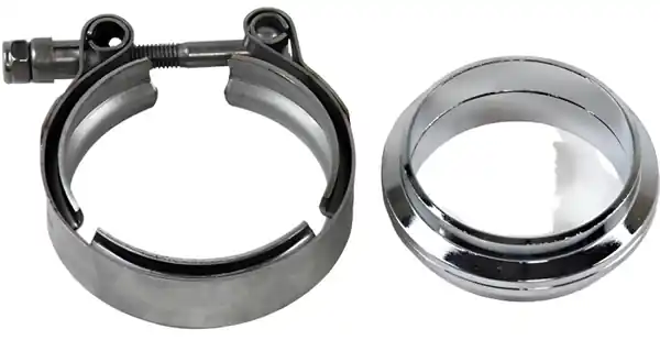Granatelli 2.25in Flat Flanges w/V-Band Clamp