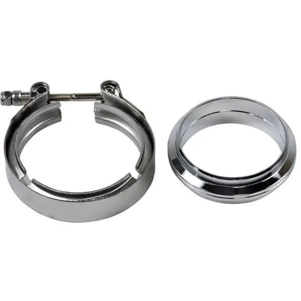 Granatelli 3.0in V-Band Mild Steel Flat Flanges w/Clamp