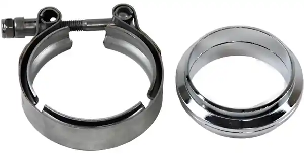 Granatelli 3.5in Flat Flanges w/V-Band Clamp