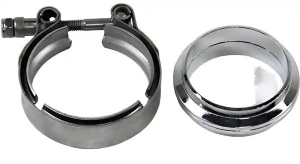 Granatelli 4.0in Flat Flanges w/V-Band Clamp