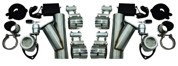 Granatelli 2.5in Stainless Steel Vacuum Controlled Electronic Dual Exhaust Cutout w/Band Clamp