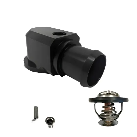 Granatelli 18-21 Jeep Trackhawk Billet Thermostat Housing w/180 Deg Thermostat - Black