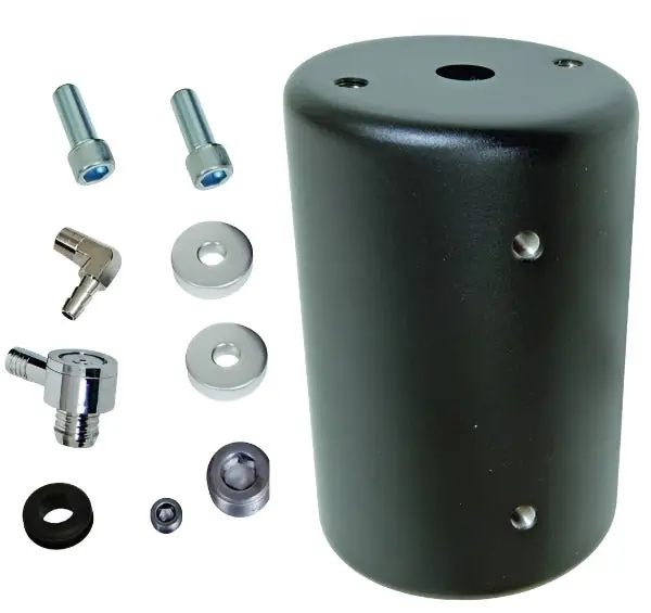 Granatelli Vacuum Assist Reservoir System - Black (Incl Fittings/Check Valve/Pipe Plugs)