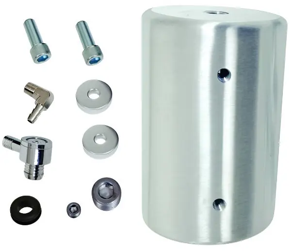 Granatelli Vacuum Assist Reservoir System - Polished (Incl Fittings/Check Valve/Pipe Plugs)