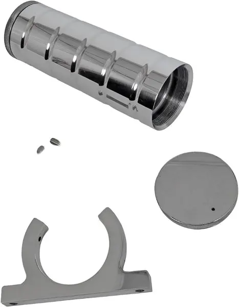 Granatelli Universal Aluminum Remote Power Steering Reservoir - Satin (Incl Mounting Clamp)