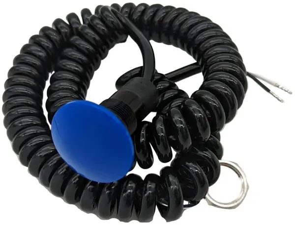 Granatelli Momentarily Armed Large Face Billet Push Button - Blue