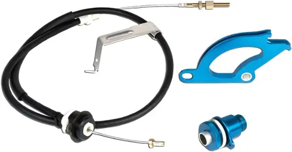 Granatelli 79-04 Ford Mustang Clutch Quadrant Kit w/Billet Quad (Adj Cable/Firewall Adj)