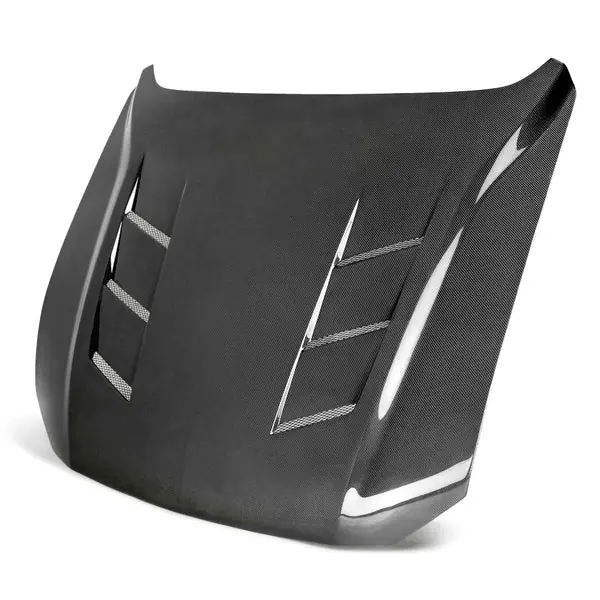Anderson Composites 2018-2023 Ford Mustang GT Type-SA Style Heat Extractor Double Sided Carbon Fiber Hood