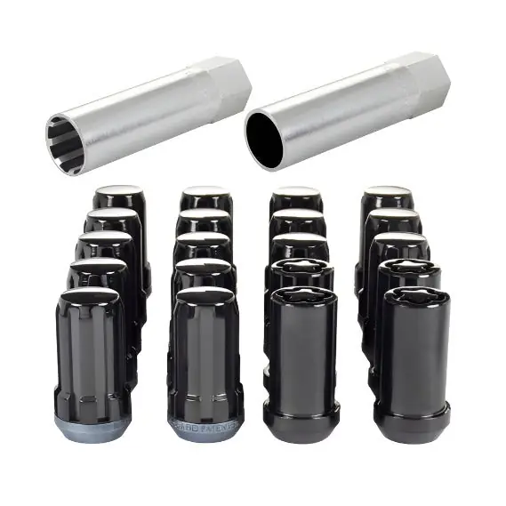 McGard SplineDrive Tuner 5 Lug Install Kit w/Locks & Tool (Cone) M14X1.5 / 1in. Hex - Blk