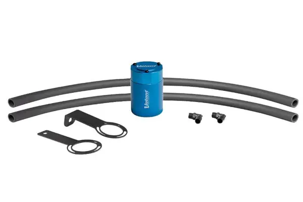 Volant Universal 5/8in Connection 3oz Aluminum Oil Catch Can w/Mounting Bracket - Blue
