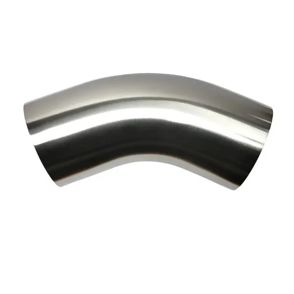 Stainless Bros 3.5in 304 SS 45 Degree Bend Elbow - 1D / 3.5in CLR - 16GA /.065in Wall - Leg